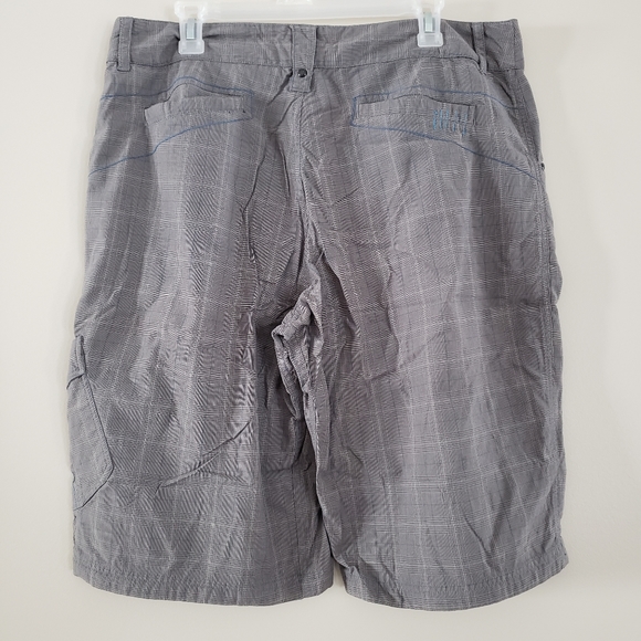 Lululemon – Cargo Shorts Wide Leg Technical Fabric Gray Blue Plaid Light… - Picture 2 of 7
